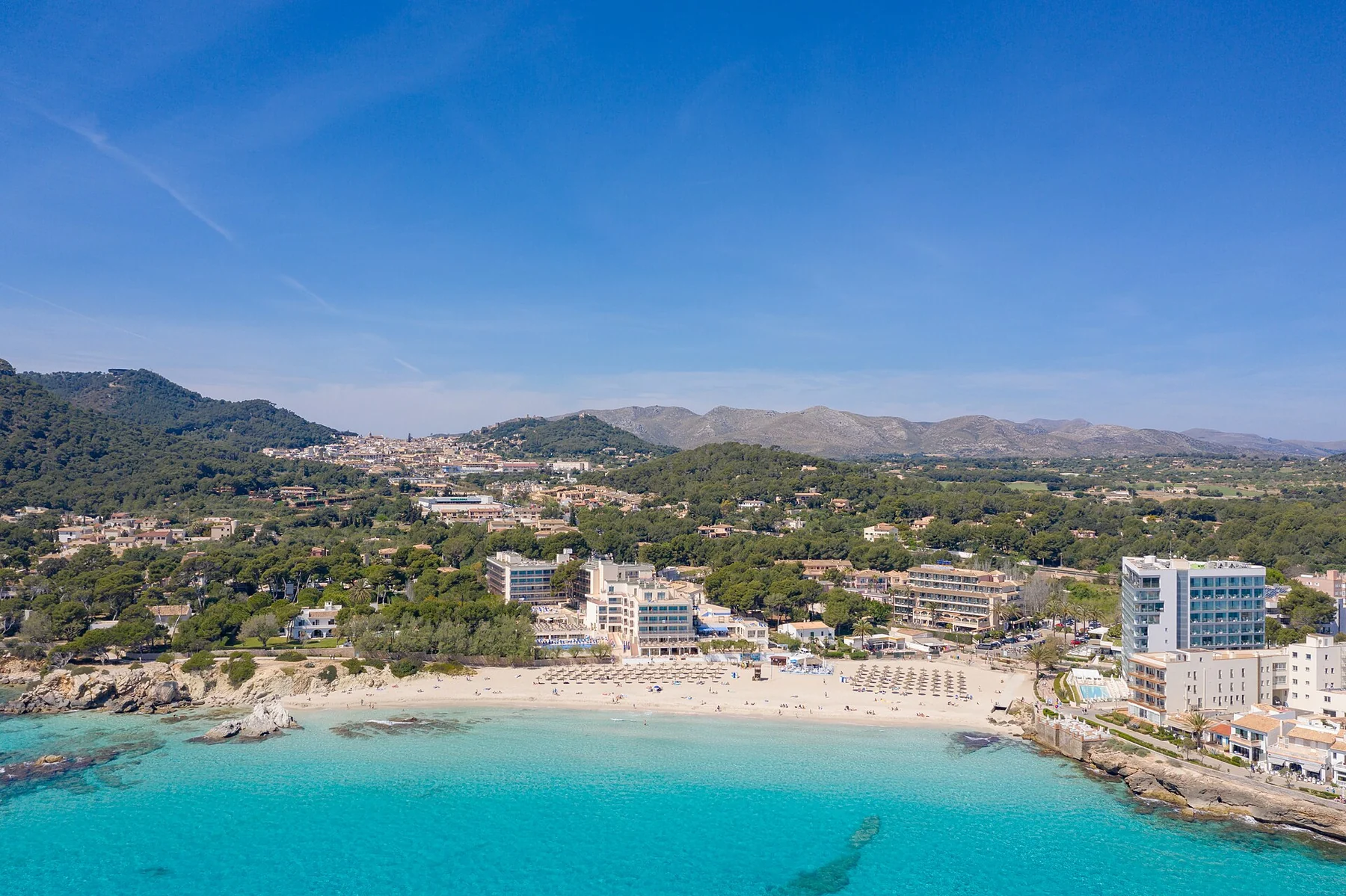Aerial view of Son Moll and Cala Ratjada